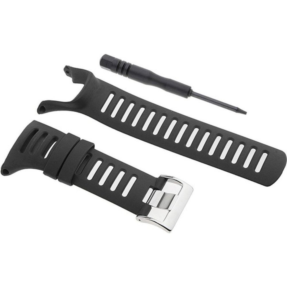 Eleanos Suunto Ambit3 / 2/1 Gümüş Siyah Için Gümüş Çelik Tang Toka Kauçuk Silikon Bant Askı (Yurt Dışından) - Gümüş - Siyah Giyilebilir Teknoloji Aksesuarları Fiyatı