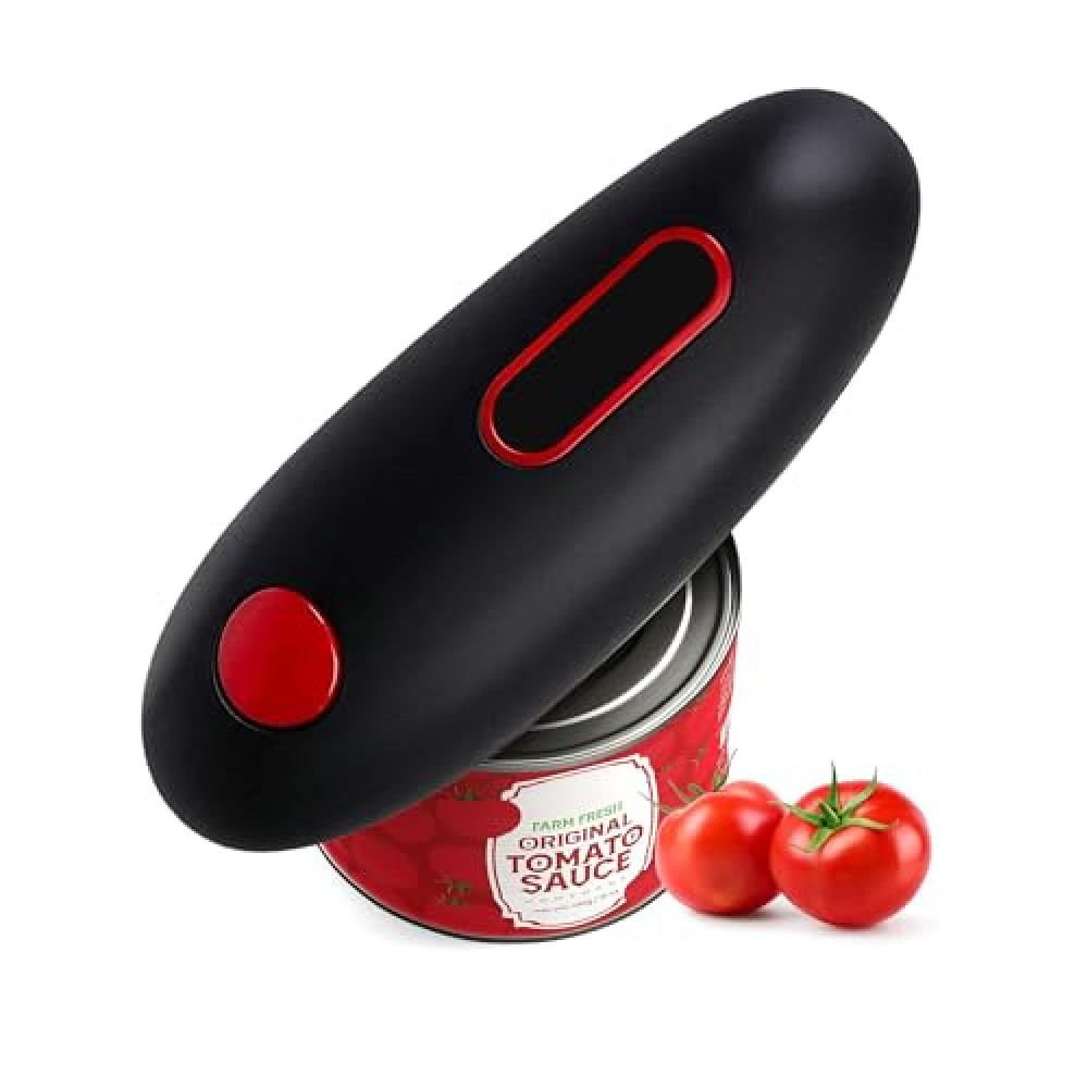 Electric Can Opener, No Sharp Edge Can Opene, One-Touch Electric Can Opener with Auto Shut,Best Kitchen Gadgets Electric Can Openers for Seniors with Arthritis,black3232