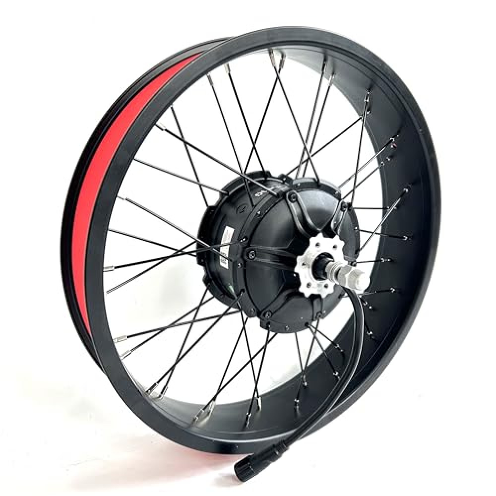 Electric Fat Bike 48V750W Rear Hub Motor Wheel 20x4.0 inch Snow Bicycle Engine Double Wall Rim Rear Drive Disc Brake Spare Motor Replacement RM G063.750.D