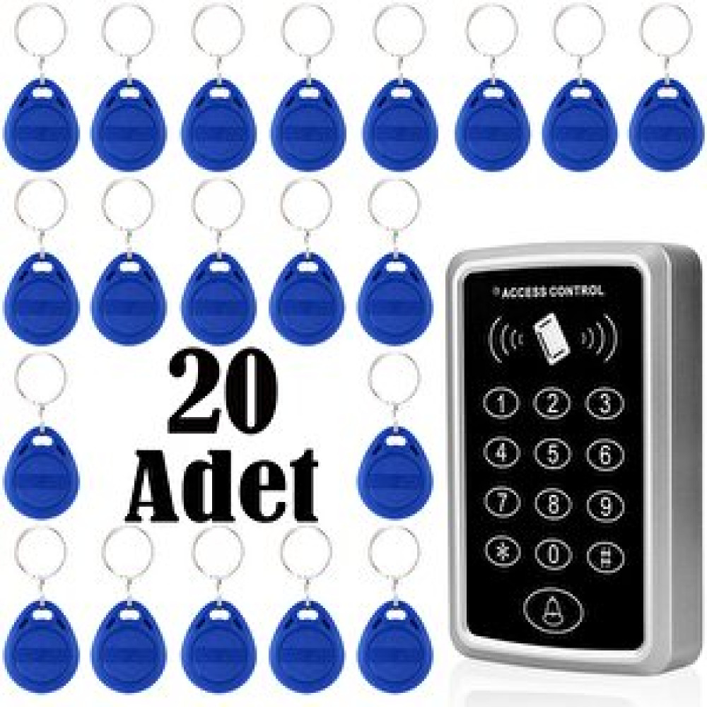 Electrima Rfıd Şifreli Kapı Kilidi - Kartlı Geçiş Kontrol Sistemi 20 Adet Nalburiye & Hırdavat Fiyatı