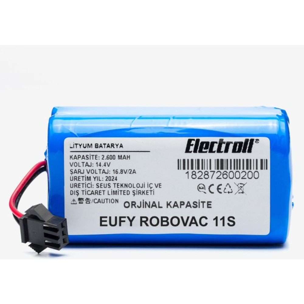 Electroll Anker Eufy Robovac 11S Uyumlu Süpürge Için 14.4V 2600MAH Akıllı Robot Pili Elektrikli Süpürge Aksesuarları Fiyatı