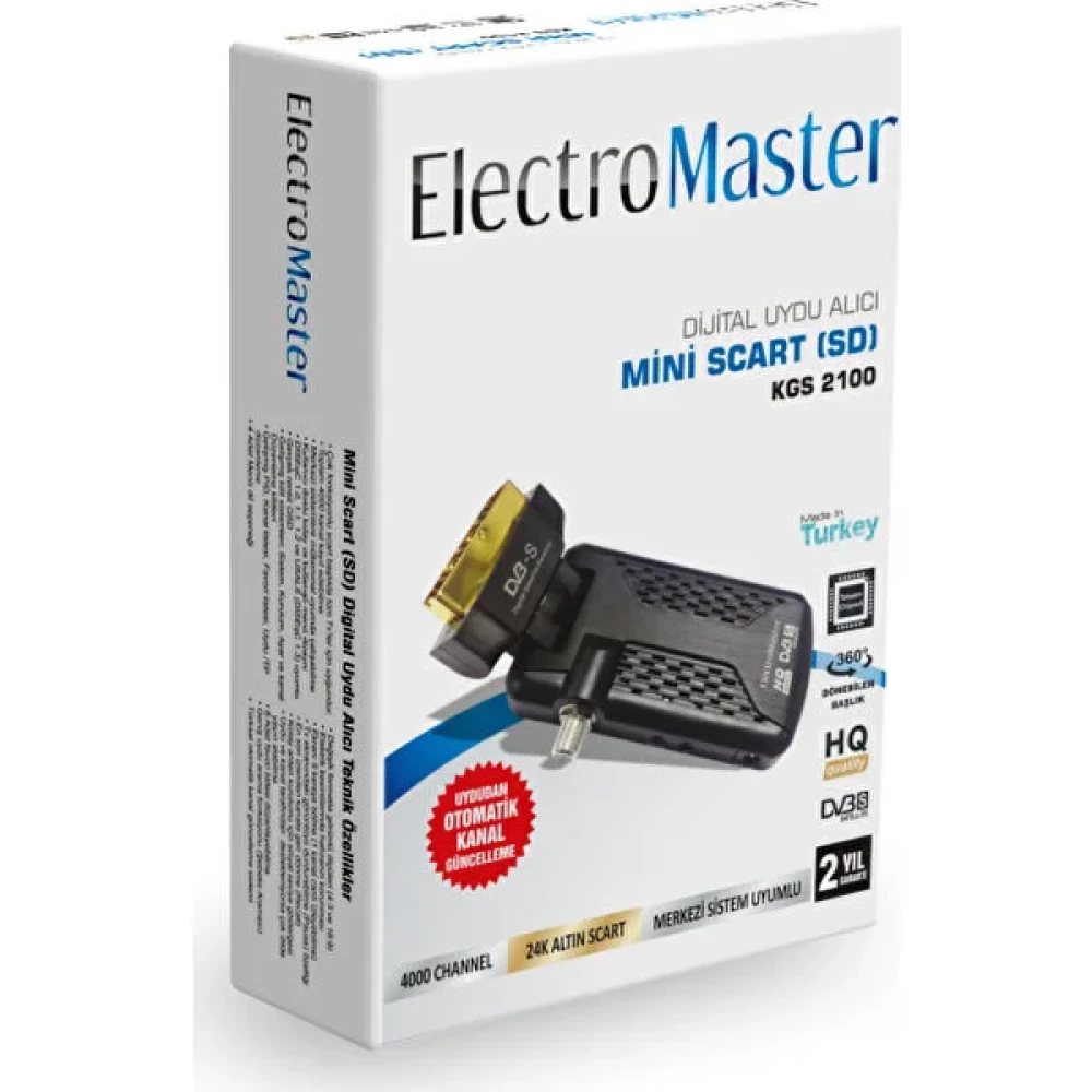 Electromaster Scart Uydu Alıcısı Tkgs'Li Uydudan Kanal Güncelleme Uydu Alıcıları Fiyatı