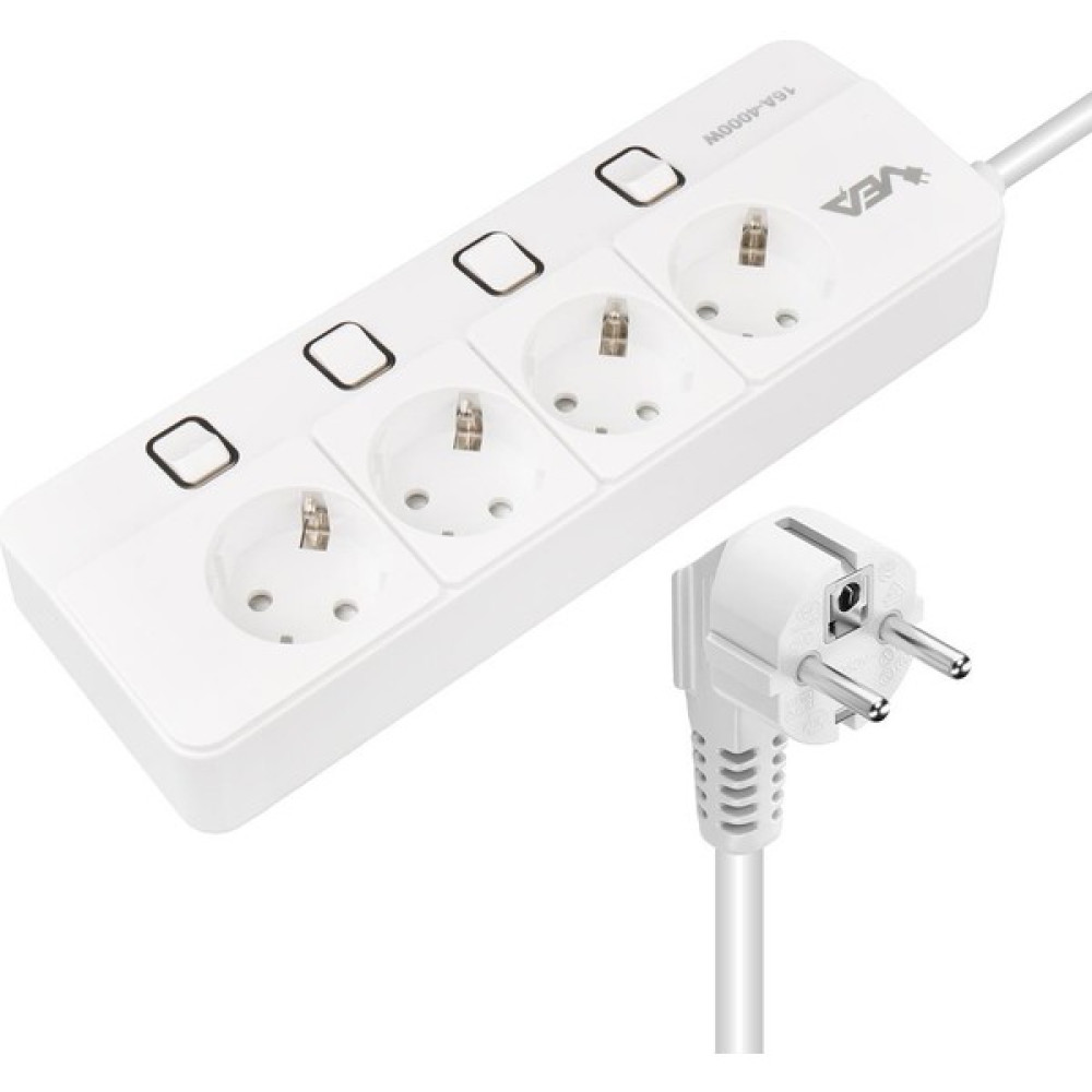 Electronaz A Class 4000W 4'lü Ayrı Anahtarlı 1.5 Metre Akım Korumalı Grup Priz Prizler Fiyatı