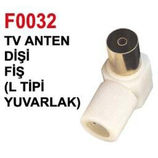 Electroon 100 Adet Dişi L Tip Anten Fişi