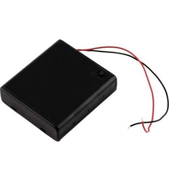 Electroon 4xAA 4'lü Anahtarlı Kapaklı Kalem Pil Kutusu