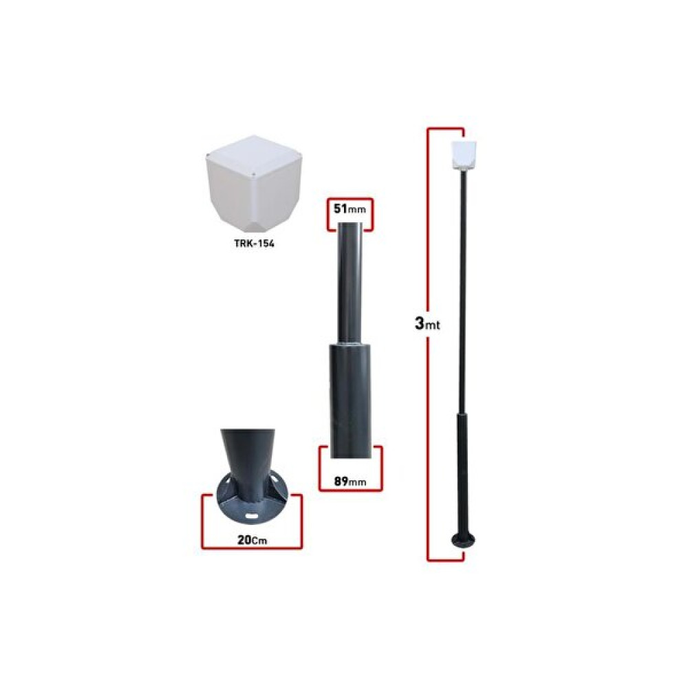 Electroon 89x51x2MM 3Metre Antrasit Fırın Boyalı Metal Kamera Direk ve Küp Güvenlik Kamerası Aksesuarları Fiyatı