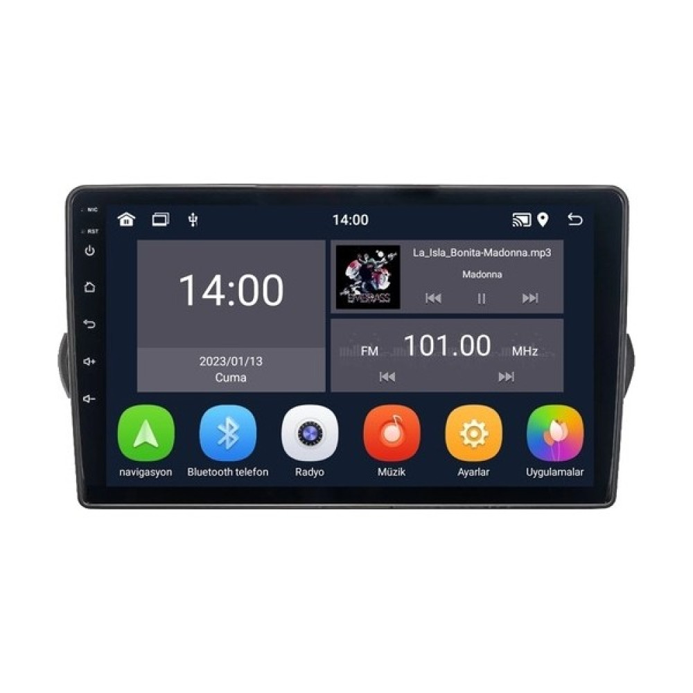ELECTROPAD Fiat Egea Android Multimedya Sistemi - Kablosuz Apple Car Play - Android Auto - Siyah Oto Görüntü Sistemleri Fiyatı