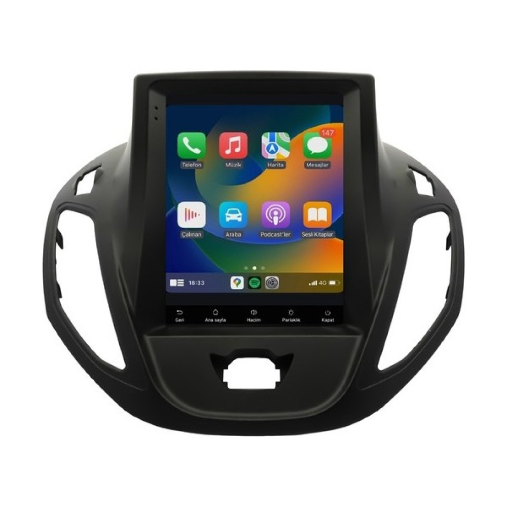 ELECTROPAD Ford Courier Android Tesla Multimedya Sistemi - Kablosuz Apple Car Play - Android Auto (2013-2023) - Siyah Oto Görüntü Sistemleri Fiyatı