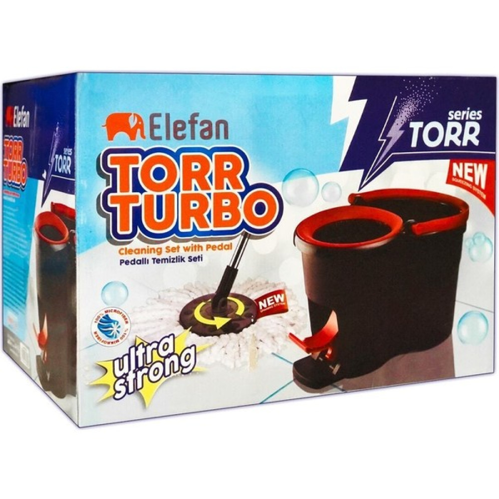 Elefan Turbo Pedallı Temizlik Seti Tueb Turbo Temizlik Seti - Renkli Temizlik Malzemeleri Fiyatı