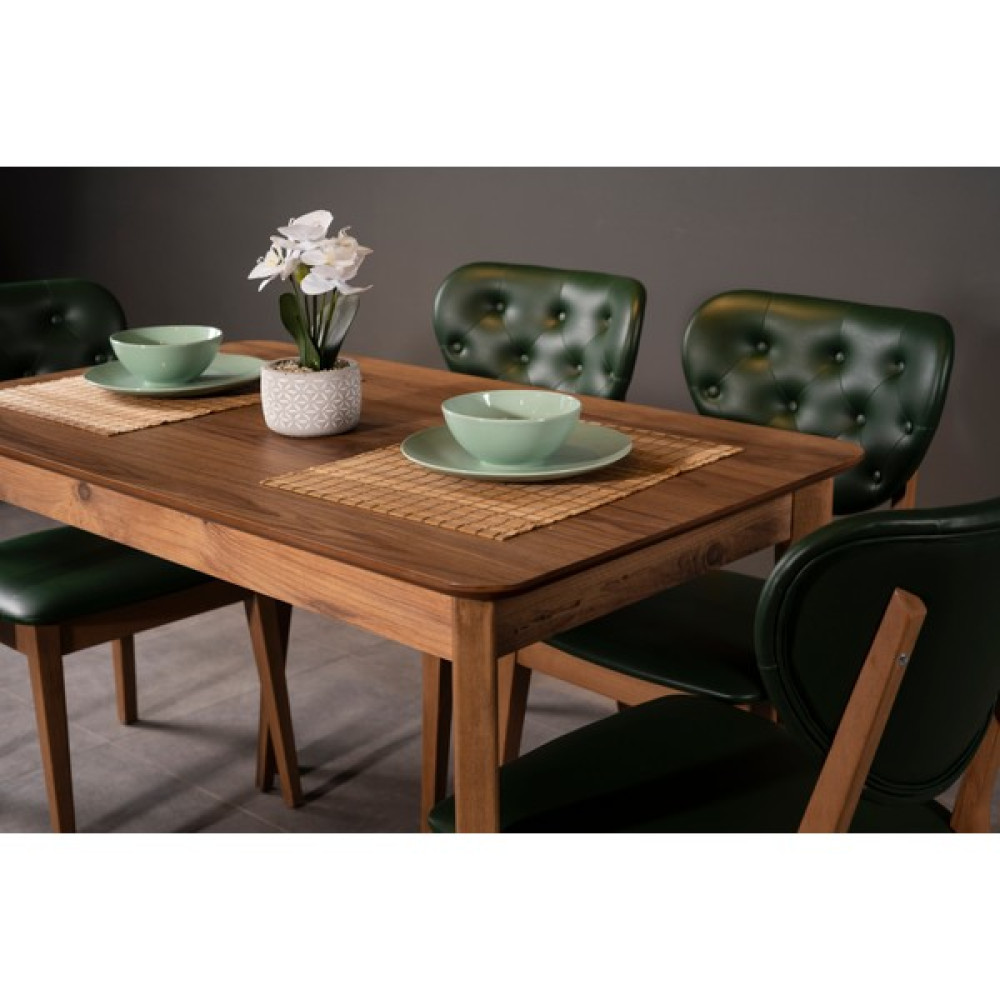 Elegan Ensemble Yemek Masası Takımı Mutfak Masası Seti - Ceviz Masa - Sandalye Seti / Takımı Fiyatı