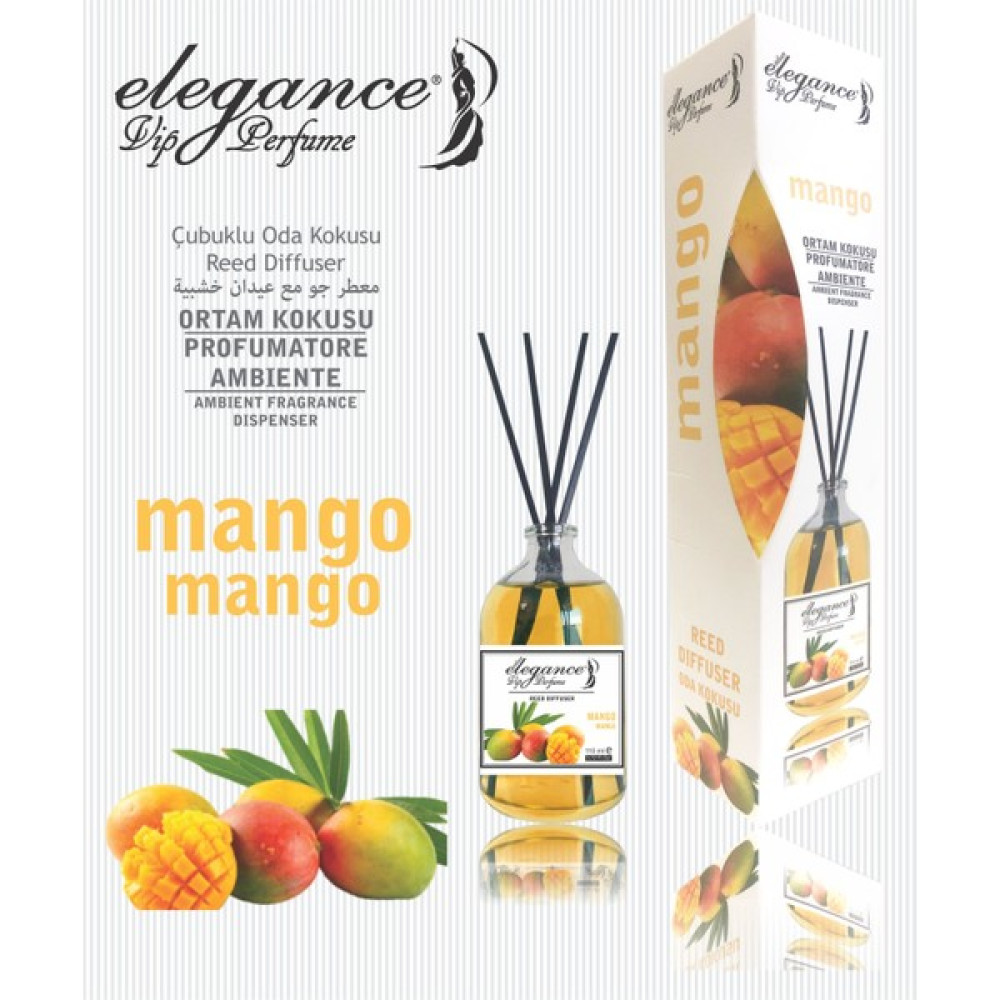 Elegance Vip Perfume Mango Reed Diffuser. Bambu Çubuklu Oda Kokusu 110 ml Oda Kokusu Fiyatı
