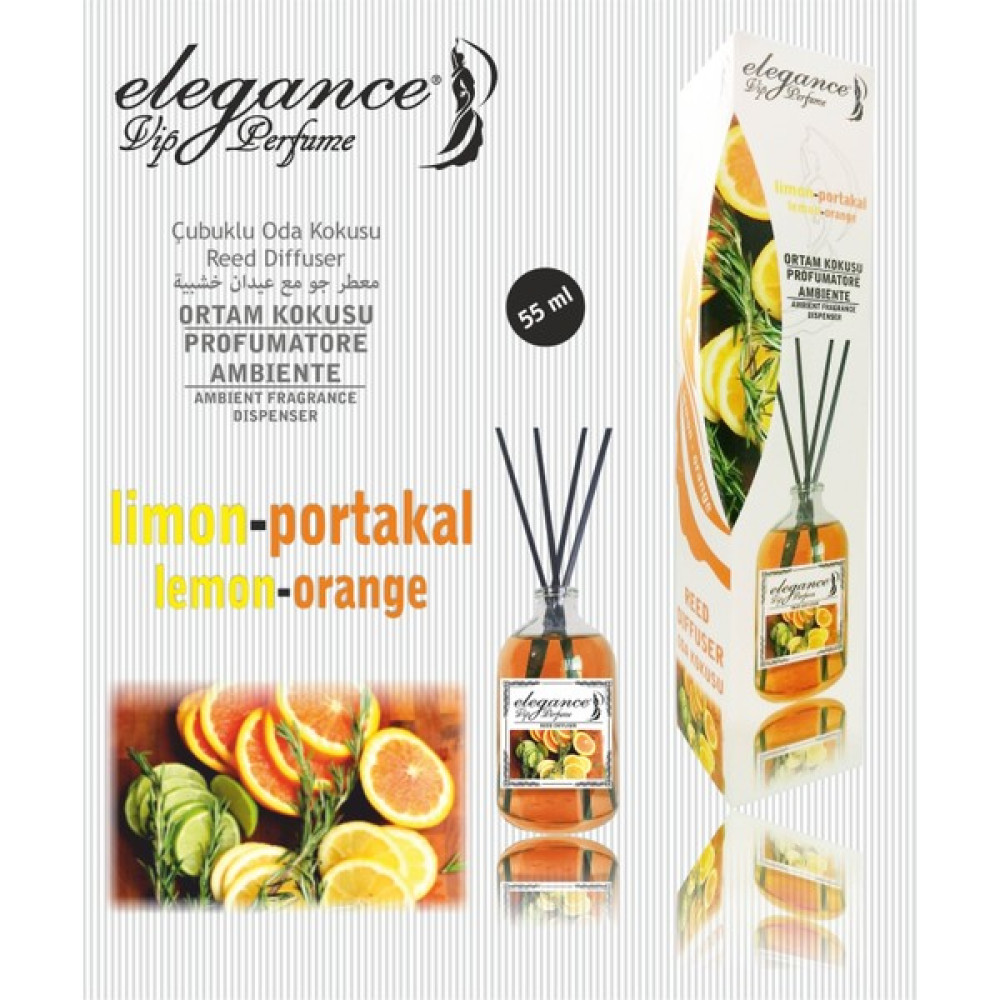 Elegance Vip Perfume Portakal - Limon Reed Diffuser Bambu Çubuklu Oda Kokusu 55 ml Oda Kokusu Fiyatı