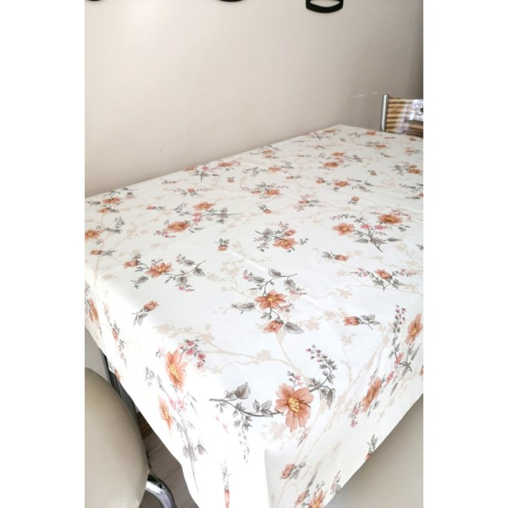 Elegancev Altı Astarlı Muşamba Masa Örtüsü -Kare Yuvarlak Dikdörtgen Kmnç - Beyaz - Açık Kahverengi - 140 x 140 cm Masa Örtüsü Fiyatı