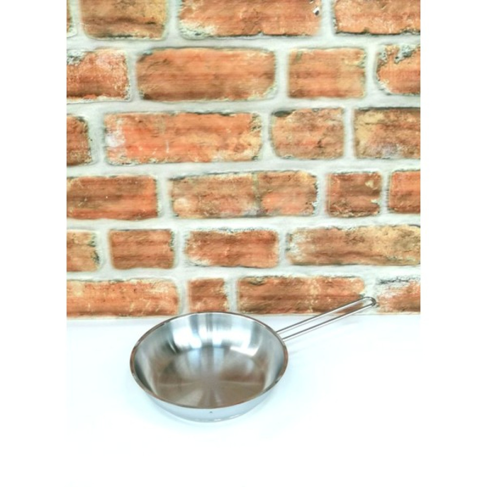 Elegancev Kapsül Tabanlı Çelik Sos Tavası - Metal Saplı - 16 cm - Gümüş Tavalar Fiyatı