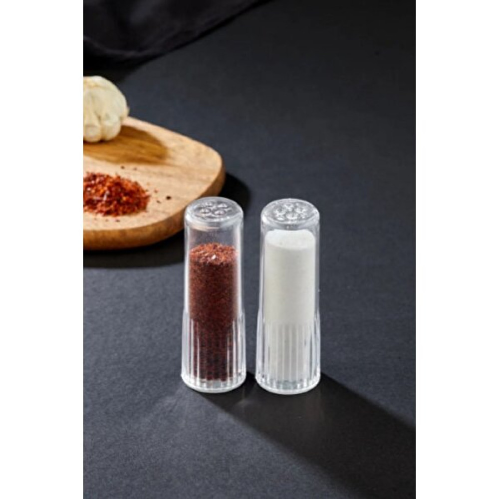 Elegancev Sert Plastik Şeffaf 2 Li Tuzluk Karabiberlik - Beyaz - 30 ml Baharat Setleri & Baharatlıklar Fiyatı