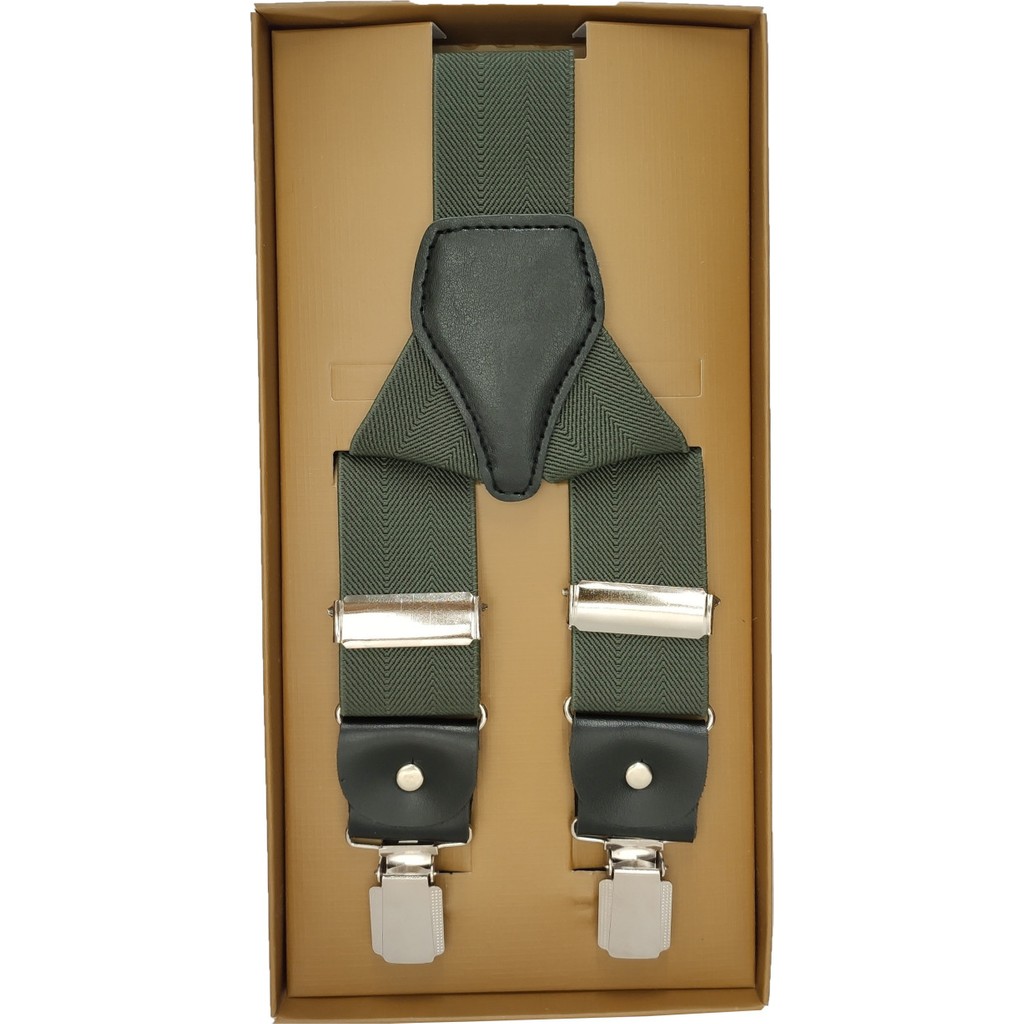 Elegante Cravatte Haki Yeşili Renginde Lüks Erkek Pantolon Askısı Giyim & İç Giyim Fiyatı