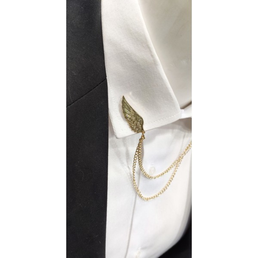 Elegante Cravatte Kanat Figürlü Zincirli Gömlek Yaka Iğnesi Kravat Fiyatı