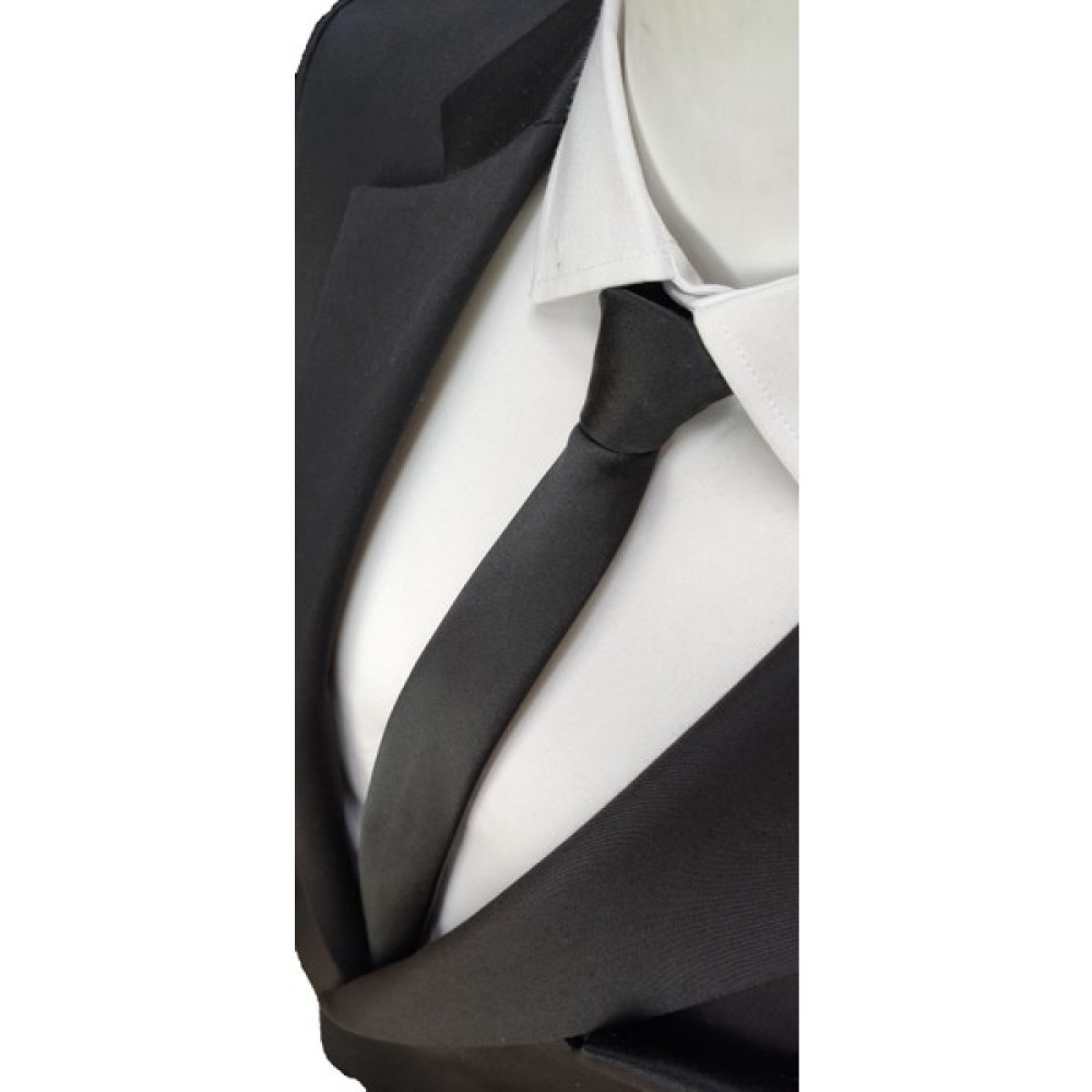 Elegante Cravatte Siyah Extra Slim Kravat Kravat Fiyatı