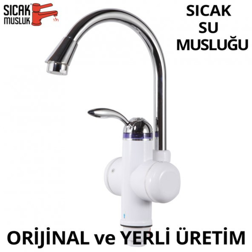 Elektrikli Sicak Musluk Ani Su Isitici Beyaz Mutfak Tipi Asg-1B Bataryalar Fiyatı