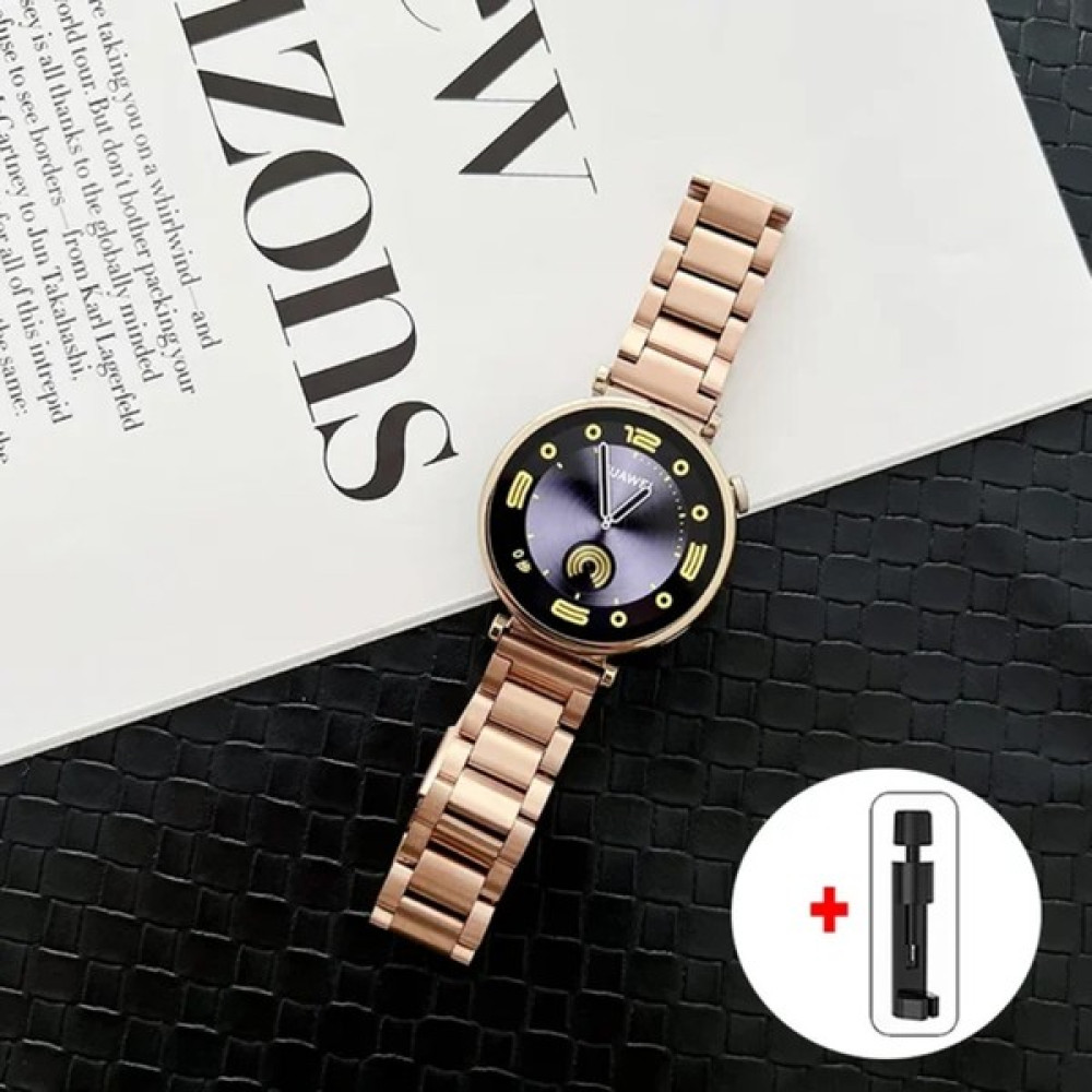 Elektro Fast Huawei Watch Gt4 41 mm Uyumlu Klasik Paslanmaz Çelik Kordon 18MM - Rose Giyilebilir Teknoloji Aksesuarları Fiyatı