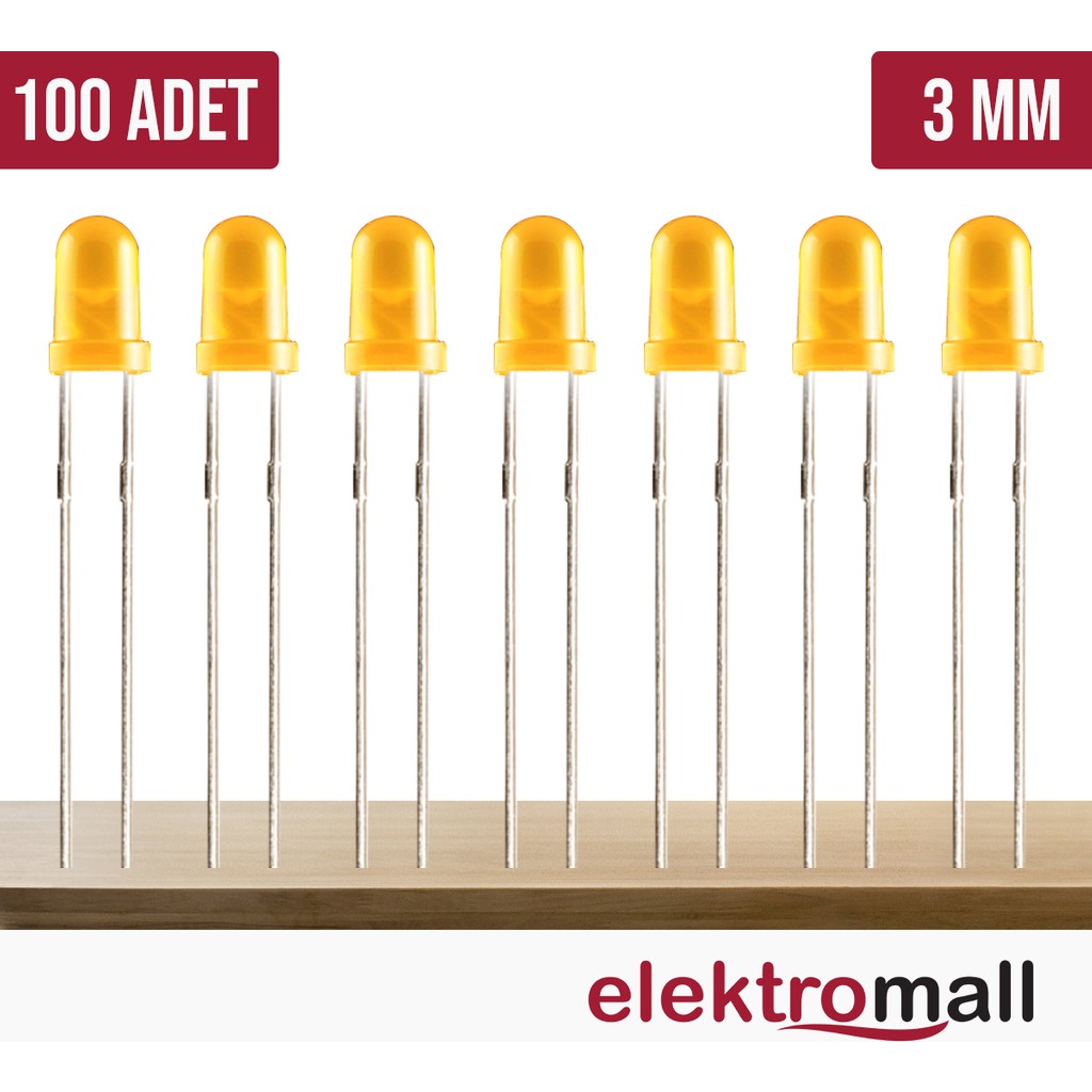Elektromall 3mm Sarı Diffused Led - 100 Adet - 3 mm SSD / Solid State Drive Fiyatı