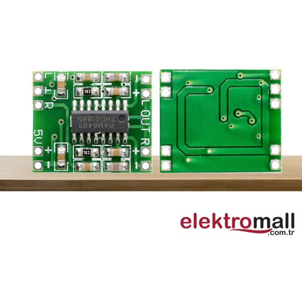 Elektromall PAM8403 Mini Digital Amplifier Board 2x 3W 2 Kanal 5V Amfi Kiti Oyun & Hobi Fiyatı