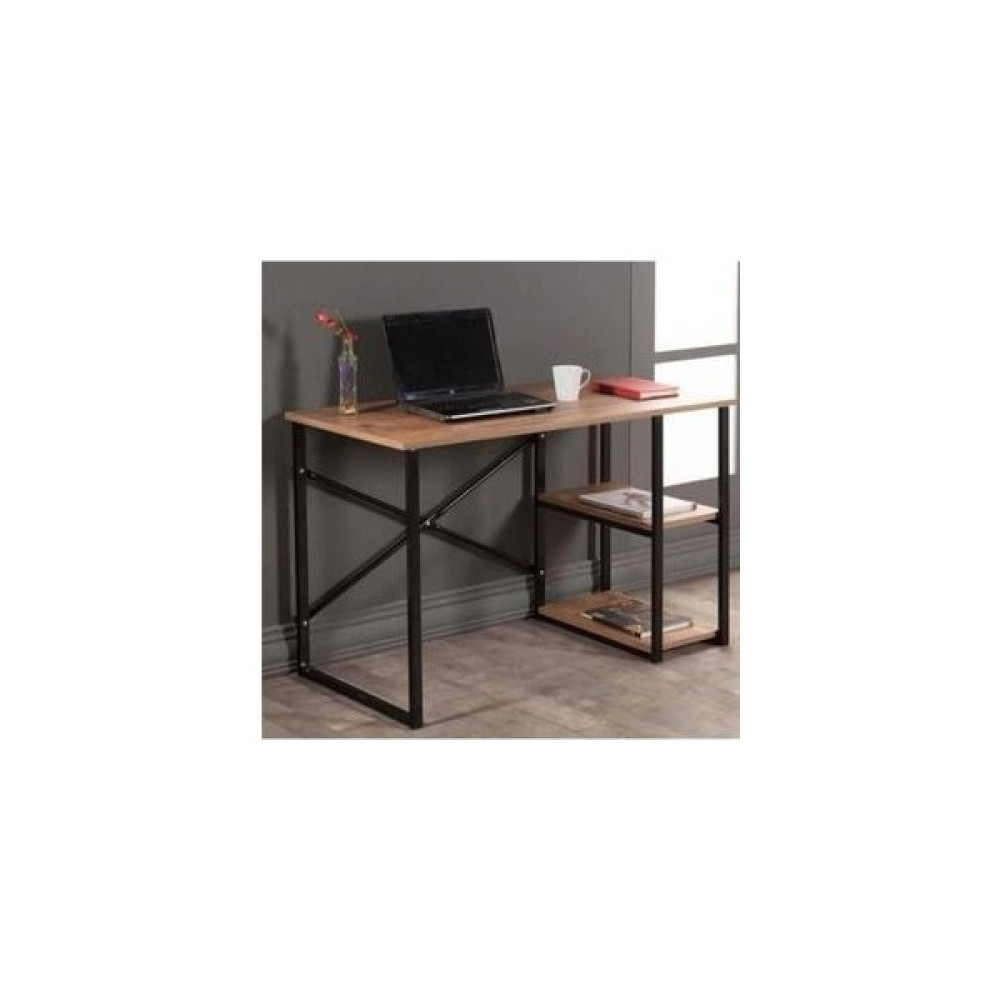 Elektronik Anne Atlantik Raflı Metal Çalışma Masası Ofis Bilgisayar Laptop Masası - Atlantik Çam - Y: 71 cm D: 60 cm G: 120 cm Çalışma Masası Fiyatı