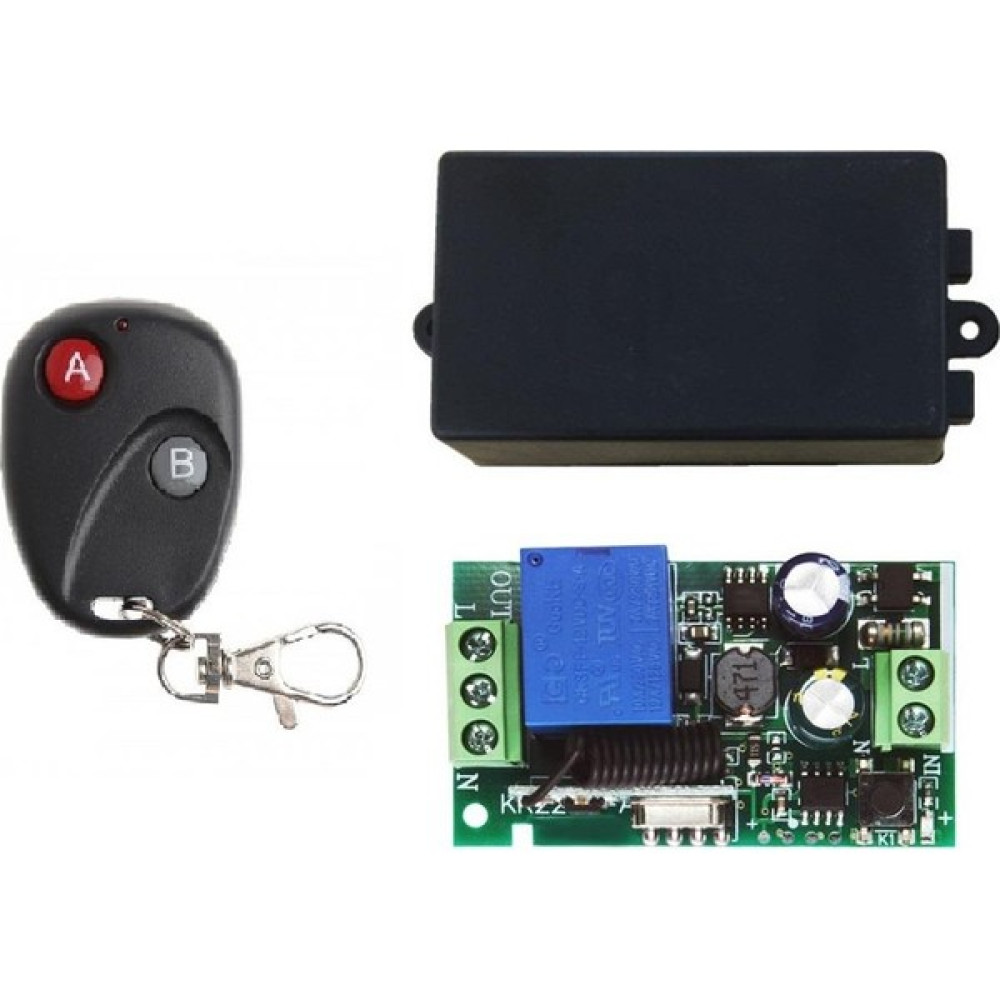 Elektronikport Rf Uzaktan Kumandalı Röle 220V 1 Kanal 10A Rf Alıcı Verici Transmitter Receiver Dikdörtgen TV Aksesuarları Fiyatı
