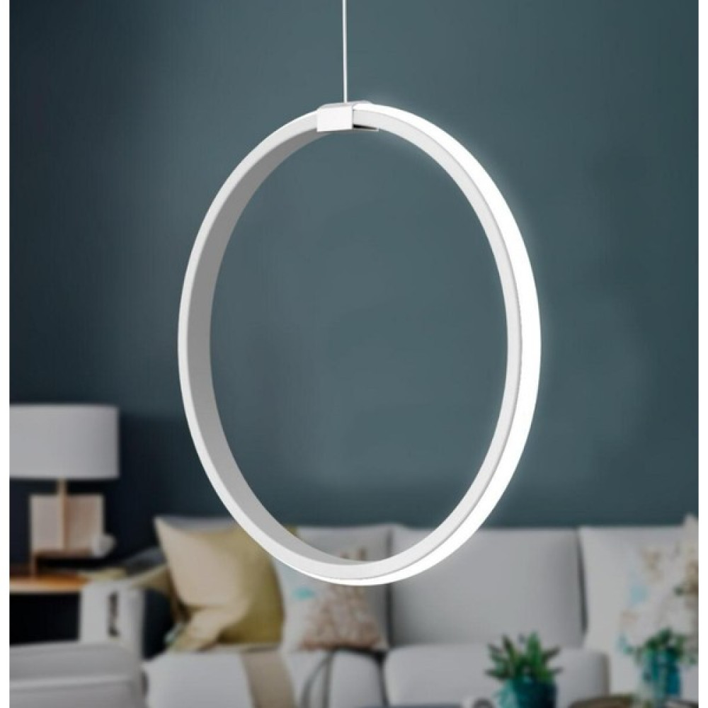 Elektroyou Rings Beyaz Tekli Sarkıt LED Beyaz Işık Ultra Ledli Salon Mutfak Oda Hol Ledli Avize Avize Fiyatı