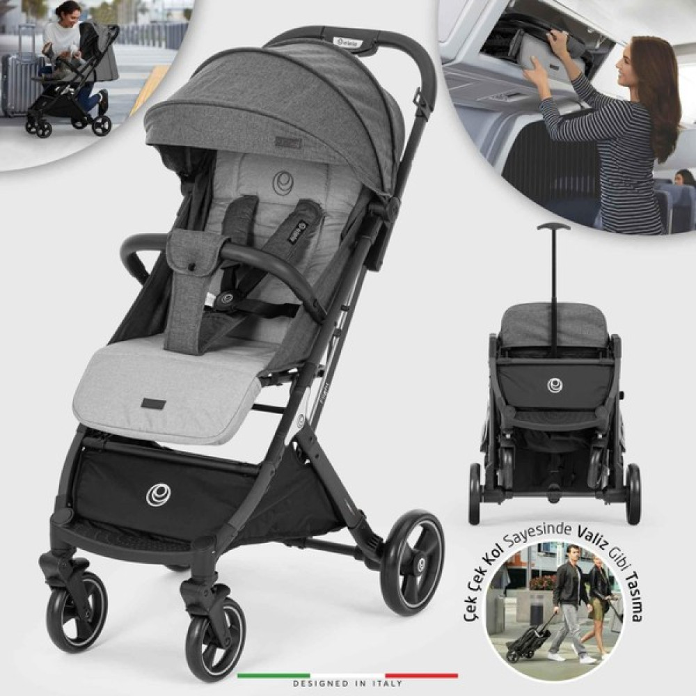 Elele Flight Kabin Tipi Bebek Arabası Siyah-Gri - Siyah - Gri Bebek Arabası-Puset Aksesuarları Fiyatı
