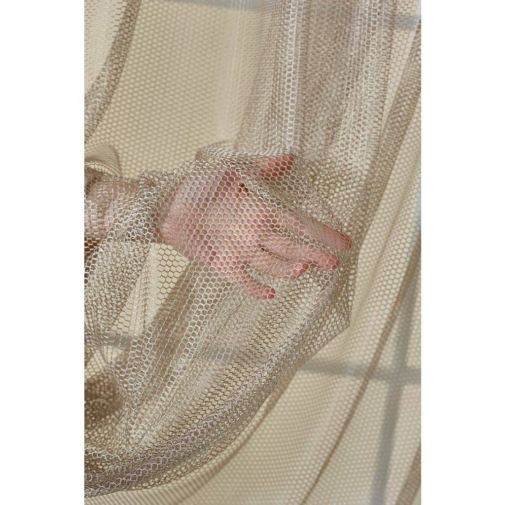 Elenor Ütü Gerektirmeyen Modern File Tül Perde - Pilesiz - Büzdürmeli Ekstrafor - Antik - 350 x 260 cm Perde Fiyatı