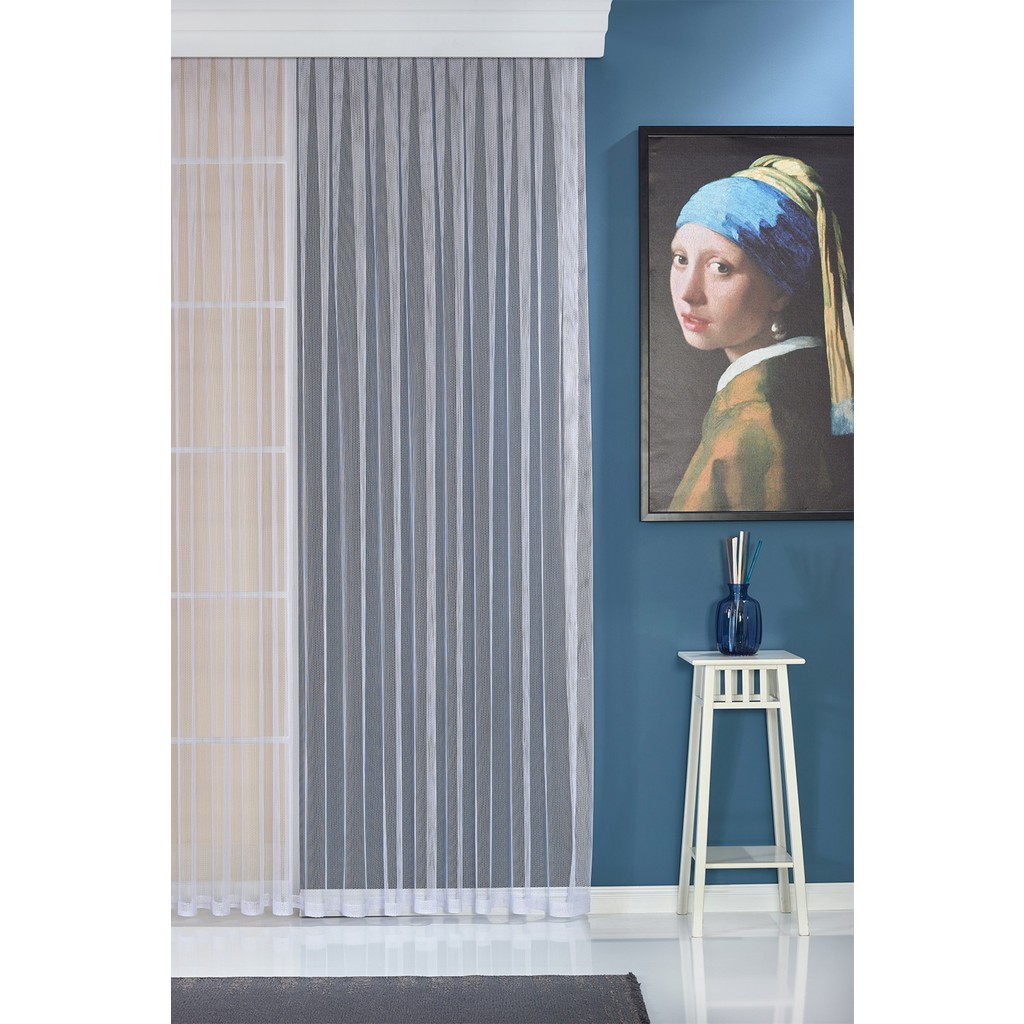 Elenor Ütü Gerektirmeyen Modern File Tül Perde - Pilesiz - Büzdürmeli Ekstrafor - Beyaz - 400 x 270 cm Perde Fiyatı