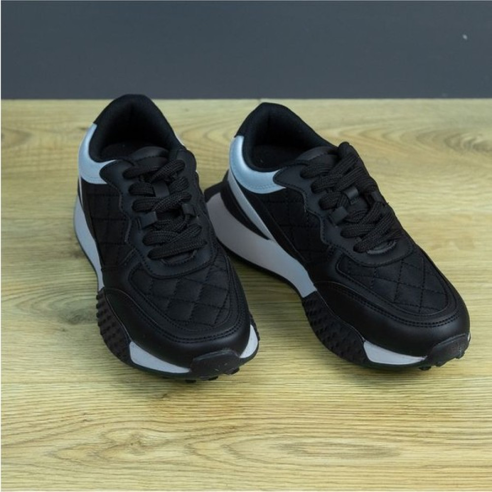Elevold +6 cm Boy Uzatan Gizli Topuklu Siyah/beyaz Renk Baklava Desenli Spor Ayakkabı, Sneaker Spor Ayakkabı Fiyatı