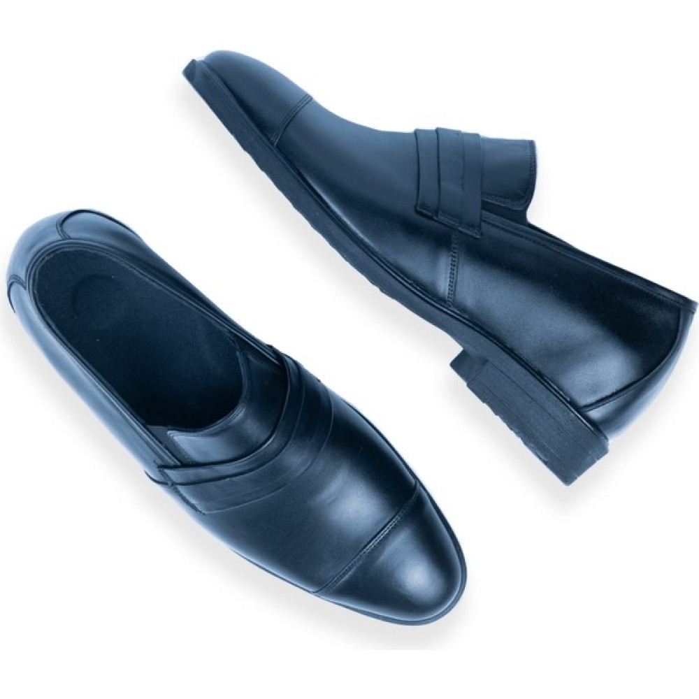 Elevold El Yapımı Loafer Model Siyah +7/+9 cm Boy Uzatan Erkek Ayakkabı Gizli Topuklu Kundura Erkek Klasik Ayakkabılar Fiyatı