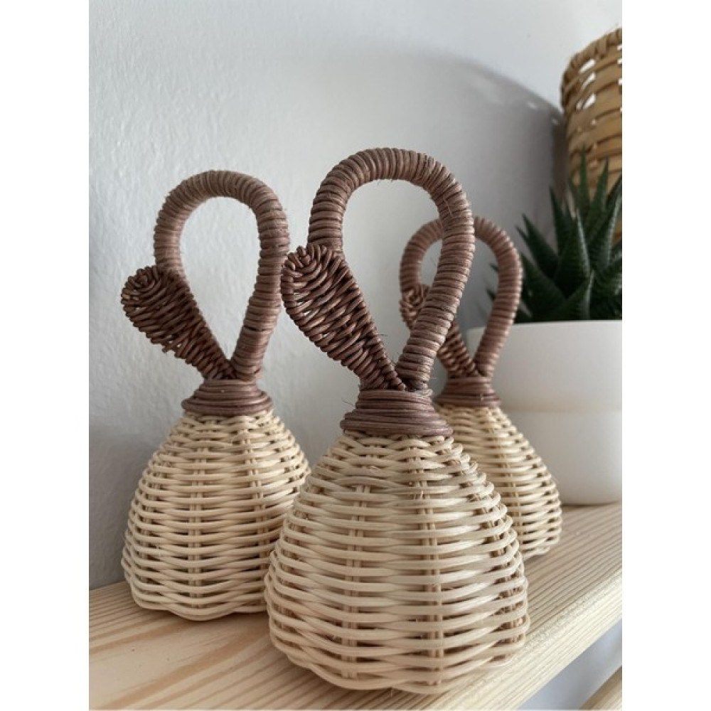 Elf Design Design Rattan Bambu Armut Çıngırak/ahşap Oyuncak/rattan Bebek Hediyelik ÇINGIRAK/%100 Doğal Rattan Bebek Oyuncakları Fiyatı