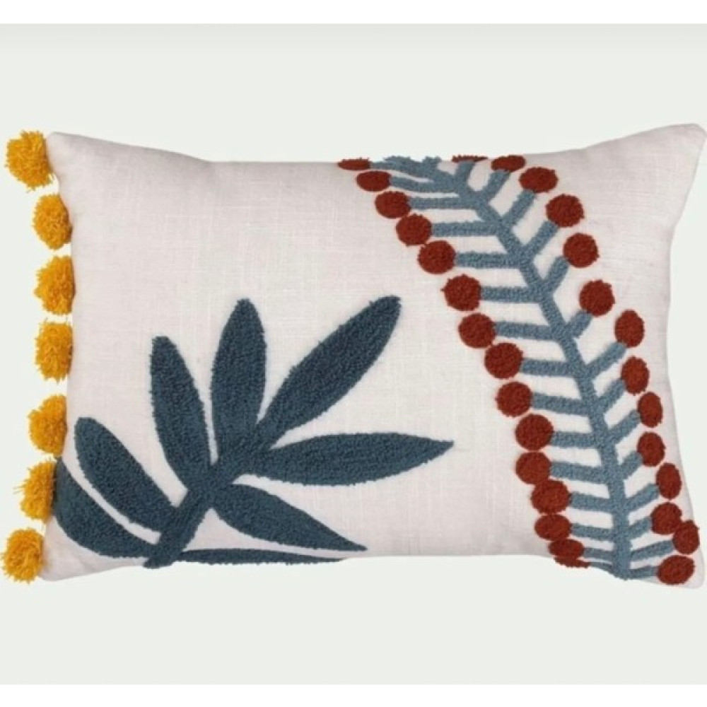 Elf Handmade Design Punch Işi Panç Ev Işyeri Balkon ve Mekanlar Için Tasarım Kırlent Kılıfı. Iç Dolgusu Dahil Değildir. - 30 x 50 cm - Krem Kırlent / Mobilya Yastığı Fiyatı