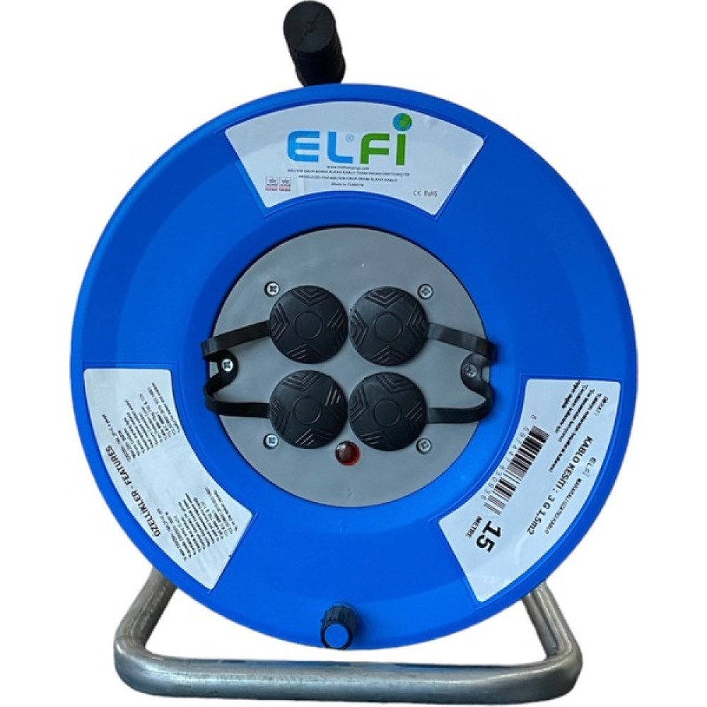 Elfi 3g 1,5 Mm² 3500W Profesyonel Makaralı Uzatma Kablosu ( %100 Bakır ) - 15 mt Oto Boyaları Fiyatı
