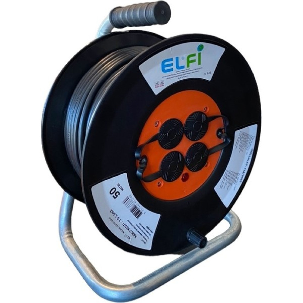 Elfi 3g 1,5 Mm² 3500W Profesyonel Makaralı Uzatma Kablosu ( %100 Bakır ) - 50 mt Prizler Fiyatı