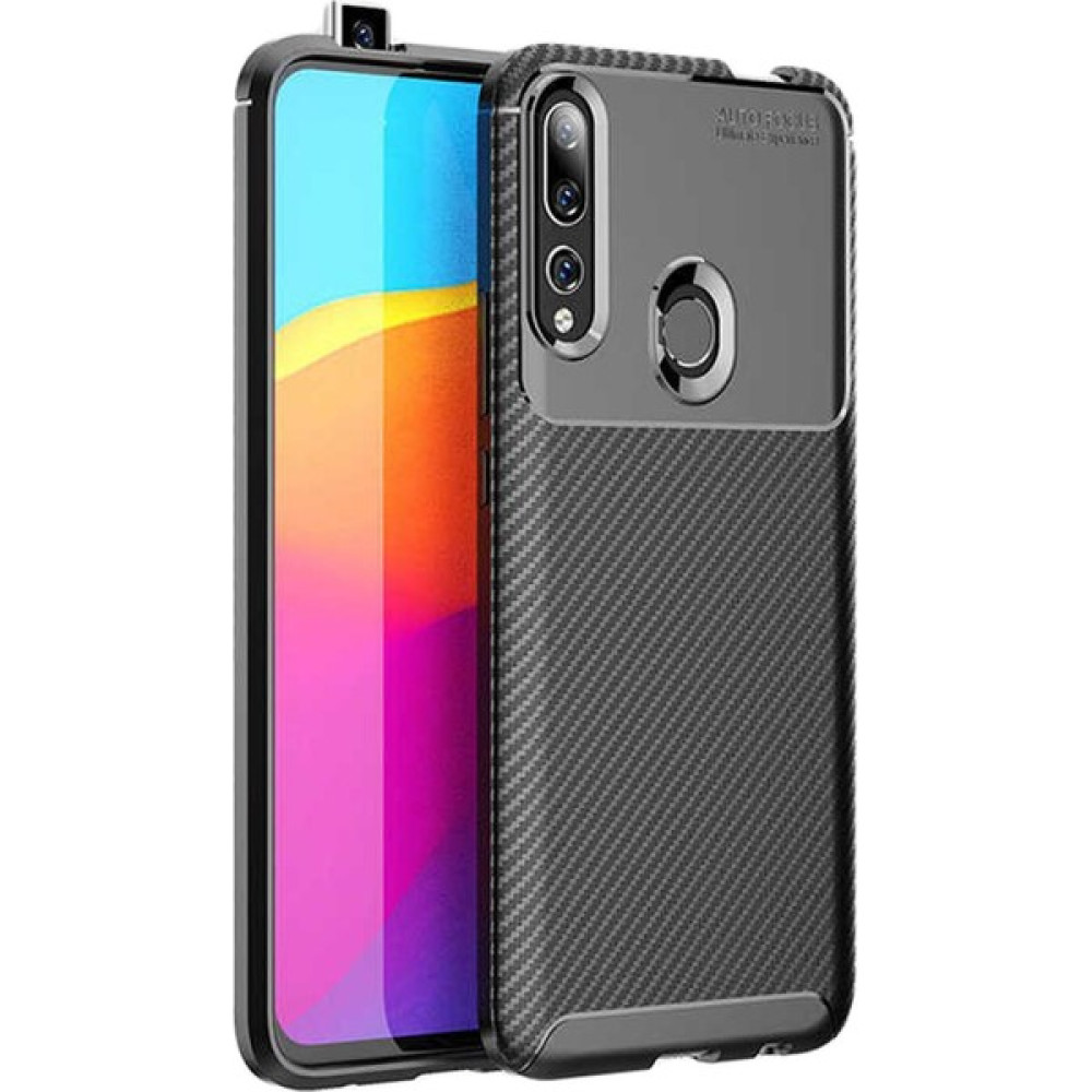 Elfia Huawei Honor 9x Kılıf Silikon Karbon Fit Neg - Siyah Cep Telefonu Kılıfı Fiyatı