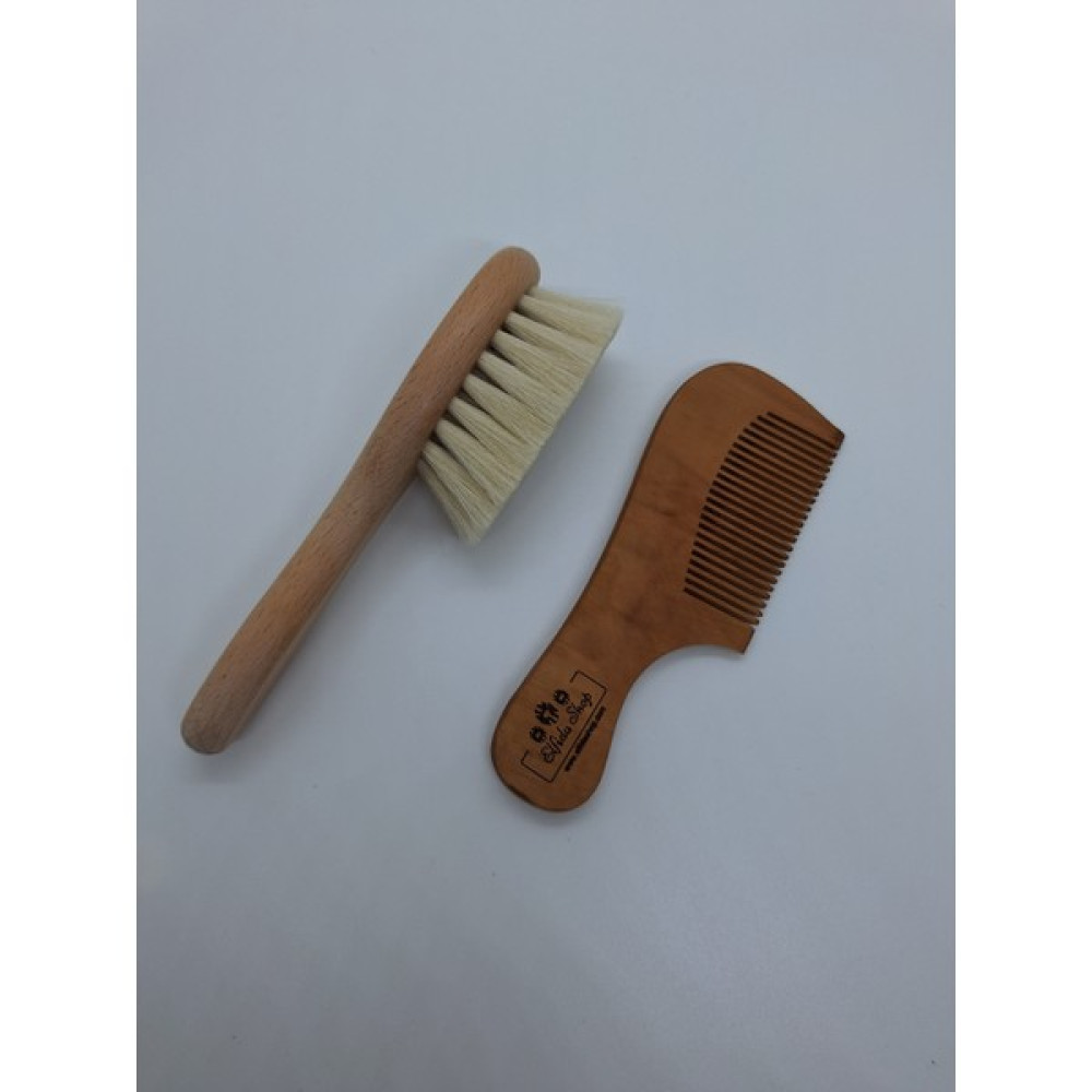 Elfida Shop Organik Keçi Kılı Bebek Fırçası ve Tarağı SET 1 Bebek Saç Fırça-Tarak Fiyatı