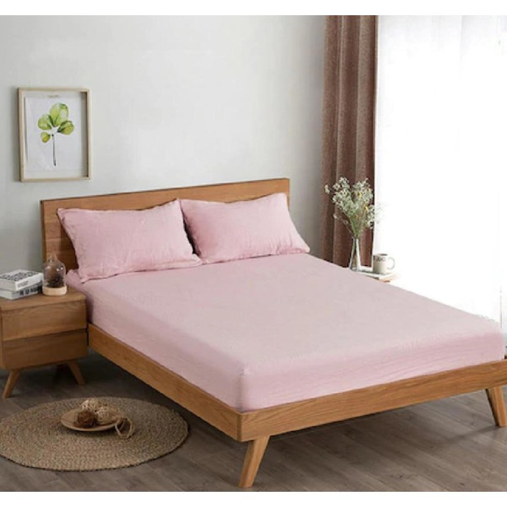 Elfin Fırst Class Ranforce Tek Kişilik Lastikli Çarşaf Seti 100X200+30CM - Yastık Kılıflı Pembe - 100 x 200 cm Çarşaf Fiyatı