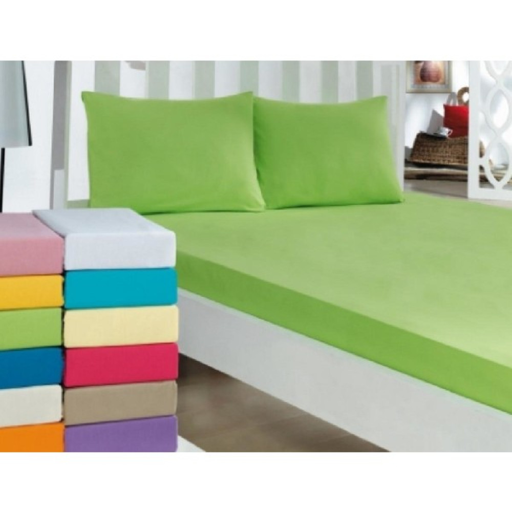 Elfin Fırst Class Ranforce Tek Kişilik Lastikli Çarşaf Seti 120X200+30CM - Yastık Kılıflı Yeşil - 115 x 200 cm Çarşaf Fiyatı