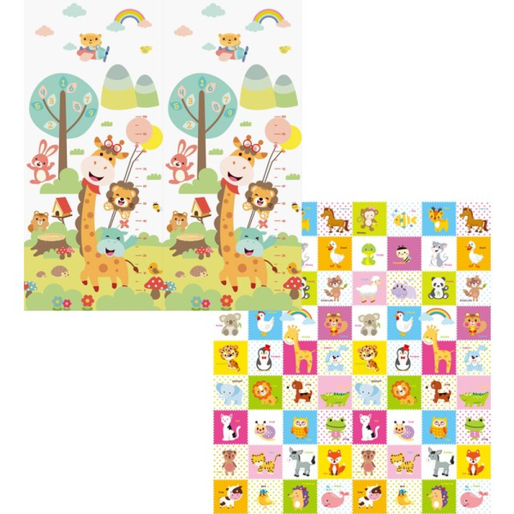 Elfobaby Hello My Friends - Katlanabilir - Extra Large - Çift Yönlü - Oyun Halısı ve Matı 150X200X1,5 cm (Taşıma Çantası Hediyeli) - Renkli Oyuncak Fiyatı