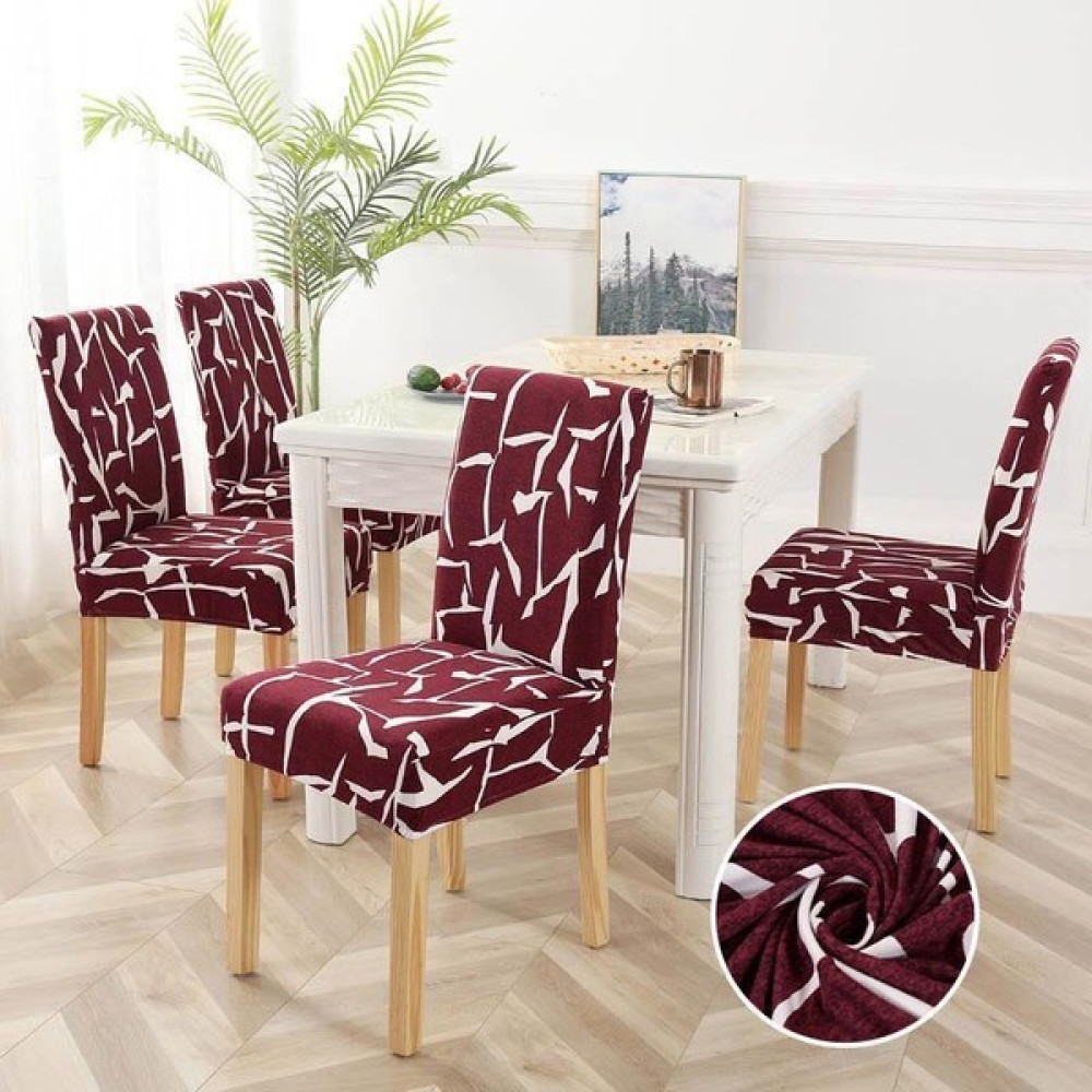 Elgeyar Desenli Kadife Sandalye Kılıfı,likrali,lastikli,standart , Bordo-Beyaz(1 Adet) - 35 x 50 cm - Bordo Koltuk & Kanepe Örtüsü Fiyatı