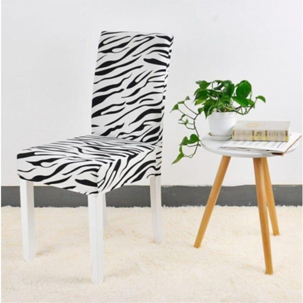 Elgeyar Desenli Kadife Sandalye Kılıfı,Likrali,Lastikli,Standart , Zebra Desen(1 Adet) Tek Ebat Masa - Sandalye & Tabure Fiyatı