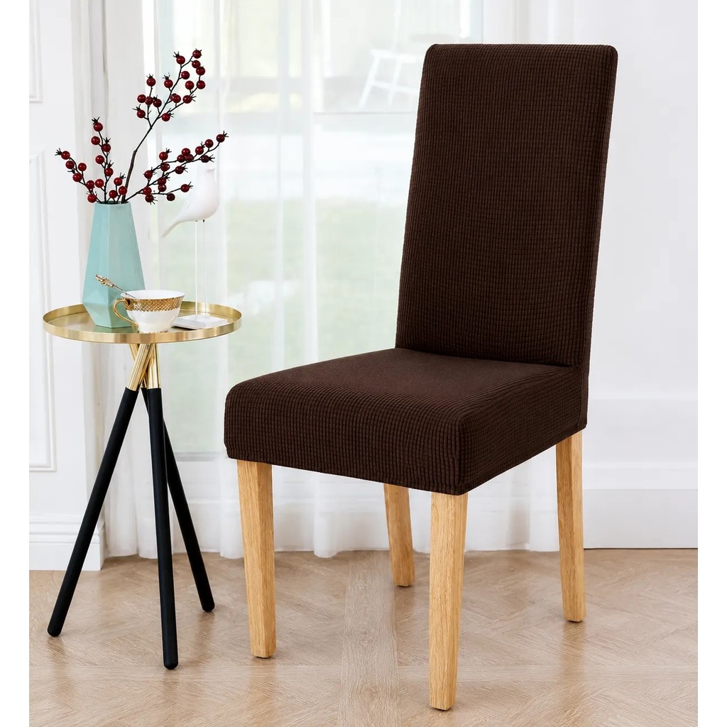 Elgeyar Elgeyar likrali Sandalye Örtüsü, Sandalye Kılıfı, Lastikli ,standart (1ADET) - 35 x 50 cm - Koyu Kahverengi Standart Sandalye Fiyatı