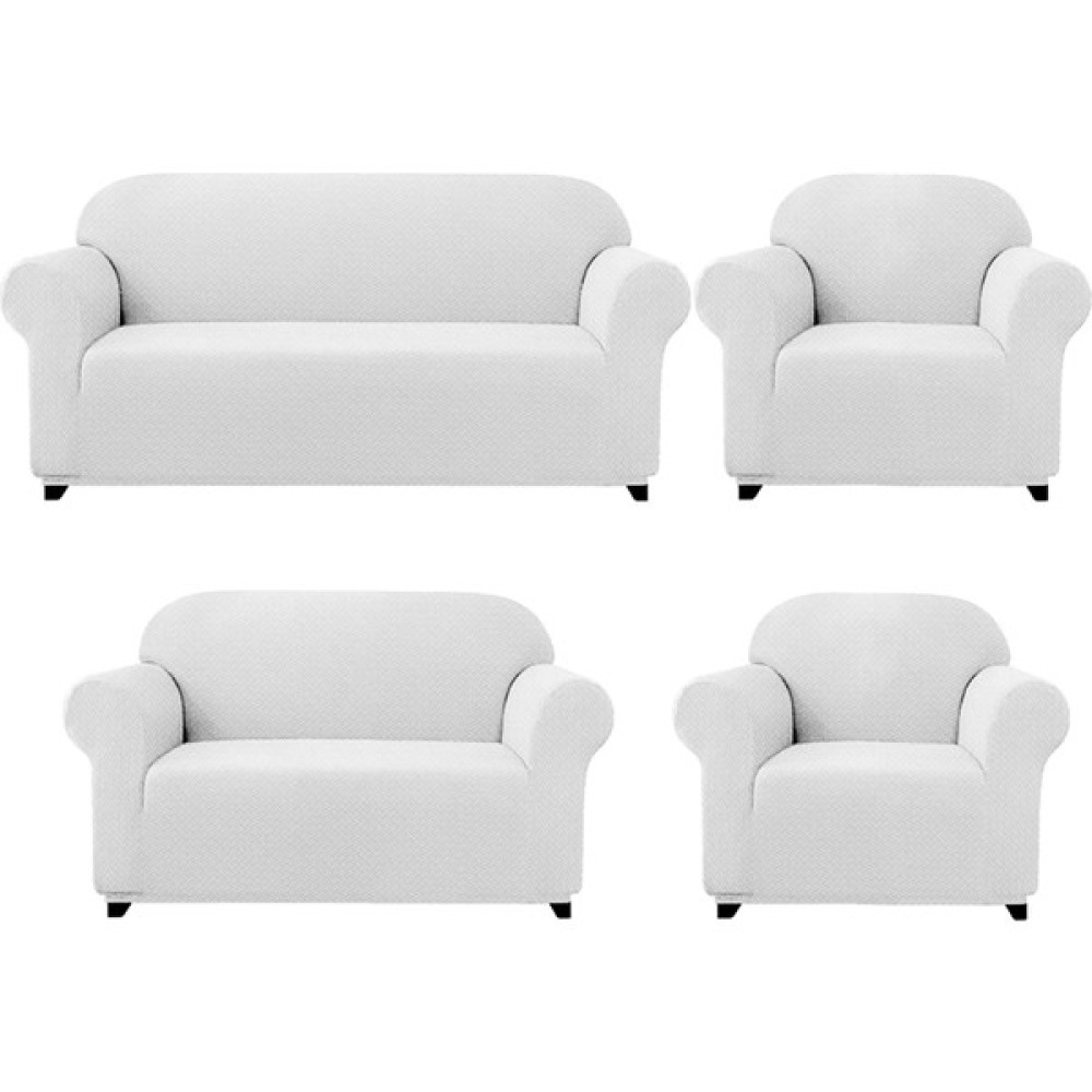 Elgeyar Hasır Desen Likra Kumaş Koltuk ,kanepe .çekyat Örtüsü Esnekli 3+2+1+1takım Koltuk Için - 180 x 230 cm - Beyaz Koltuk & Kanepe Örtüsü Fiyatı