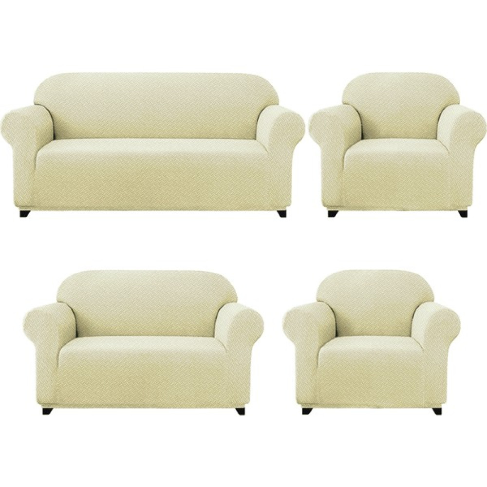 Elgeyar Hasır Desen Likra Kumaş Koltuk ,kanepe .çekyat Örtüsü Esnekli 3+2+1+1takım Koltuk Için - 180 x 230 cm - Krem Koltuk & Kanepe Örtüsü Fiyatı