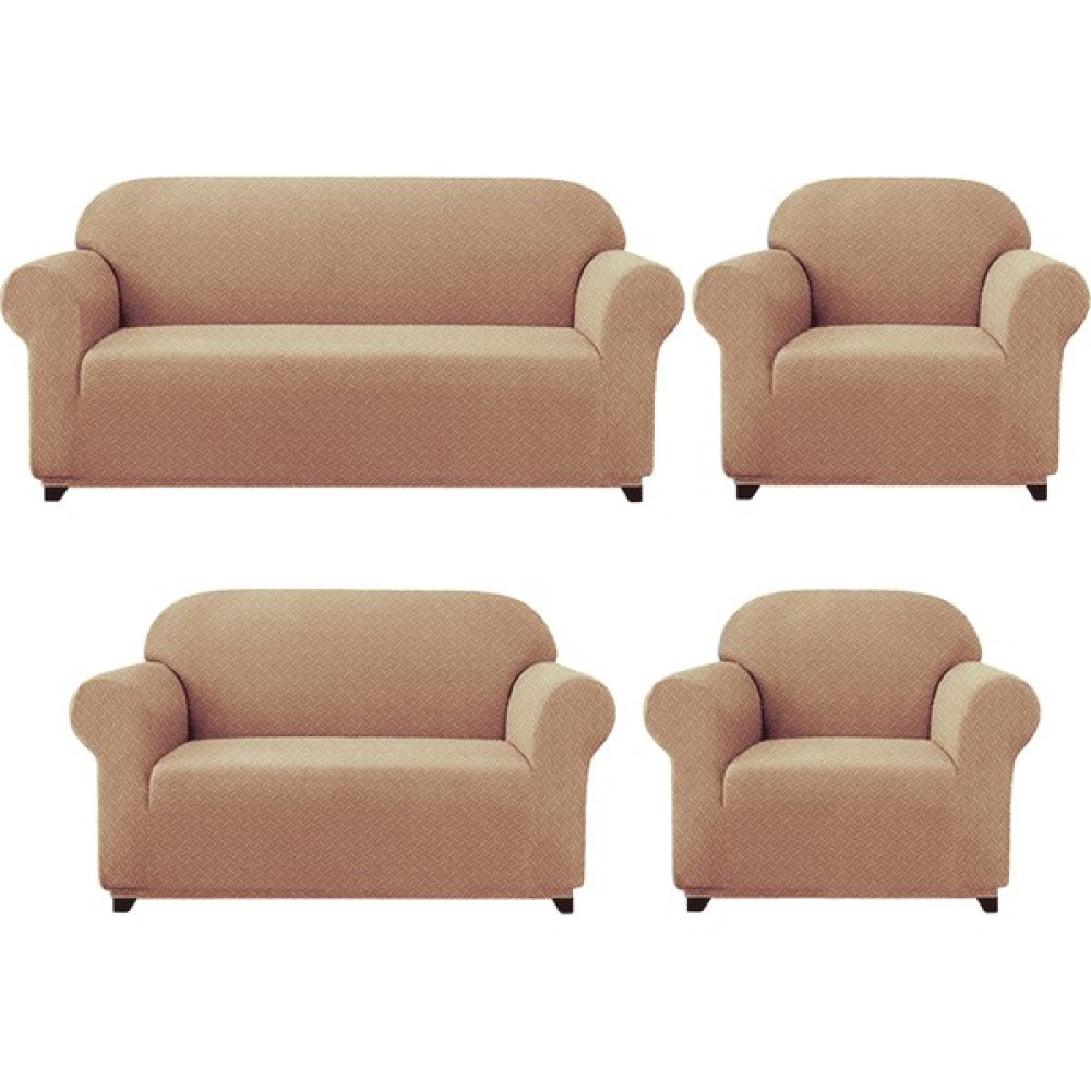 Elgeyar Hasır Desen Likra Kumaş Koltuk ,kanepe .çekyat Örtüsü Esnekli 3+2+1+1takım Koltuk Için - 180 x 230 cm - Sütlü Kahve Koltuk & Kanepe Örtüsü Fiyatı