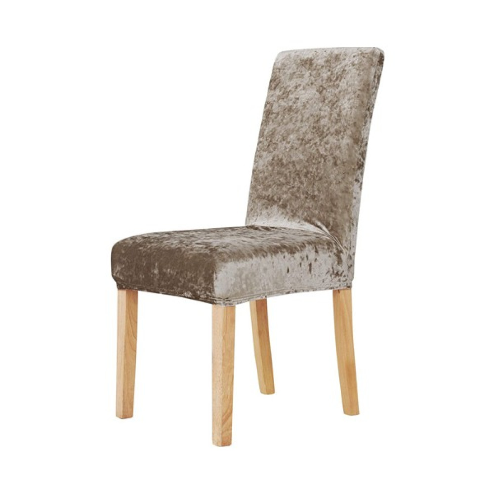 Elgeyar Ipek Kadife Sandalye Kılıfı,sandalye Örtüsü, Lastıkli, Standart 1 Adet - 35 x 50 cm - Kahve Koltuk & Kanepe Örtüsü Fiyatı